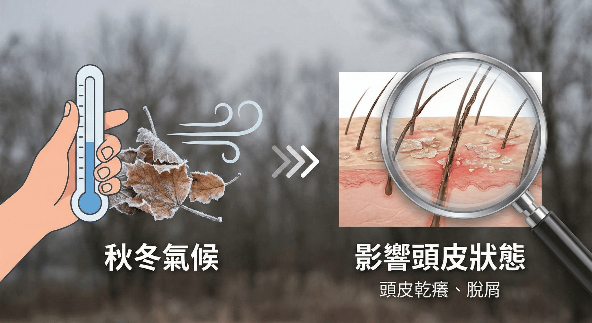 秋冬氣溫變化影響頭皮健康狀態
