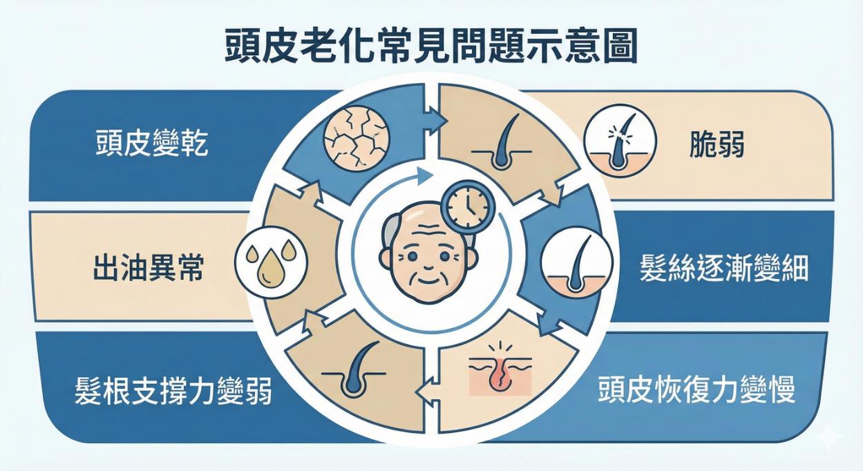 頭皮老化常見六大徵兆